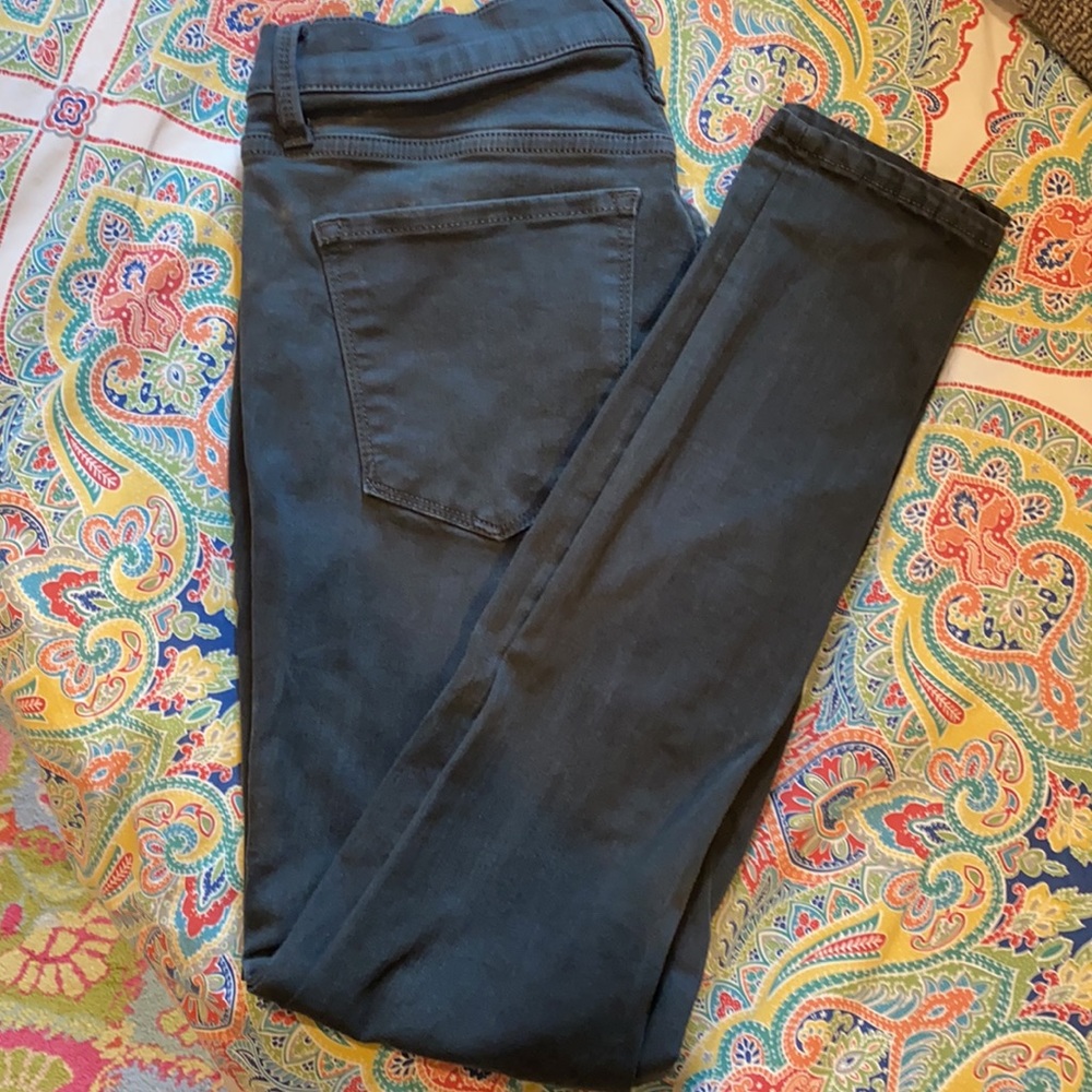 Hunter Green True Skinny Jeans
